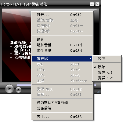 flv播放器下载(Fortop FLV Player|支持从FLV中