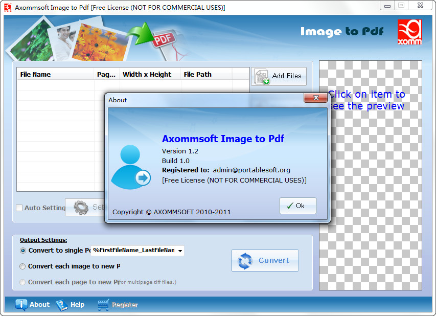 图片转PDF工具(Axommsoft Image to Pdf)1.2 绿