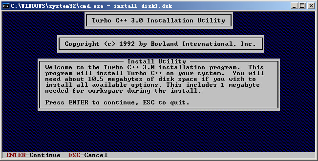 Borland Turbo C++(很古老的c语言编辑器)3.0 英