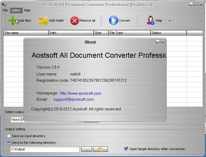 文件格式转换器(Aostsoft All Document Conver