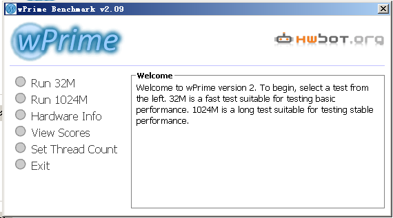 电脑性能多线程测试工具(wPrime)2.09 英文绿
