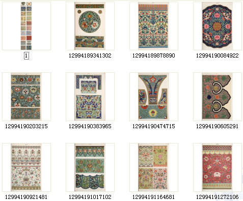 PS古风纹饰背景图片素材免费绿色版