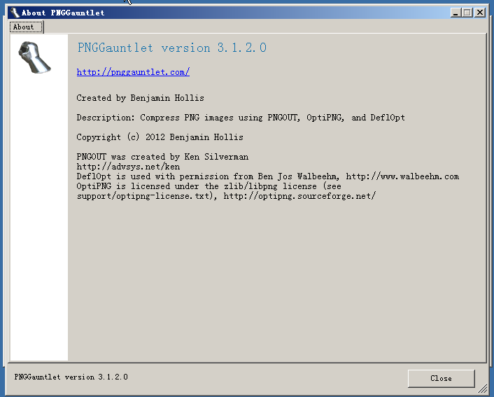 png图片压缩工具(PNGgauntlet)3.1.2 英文安装
