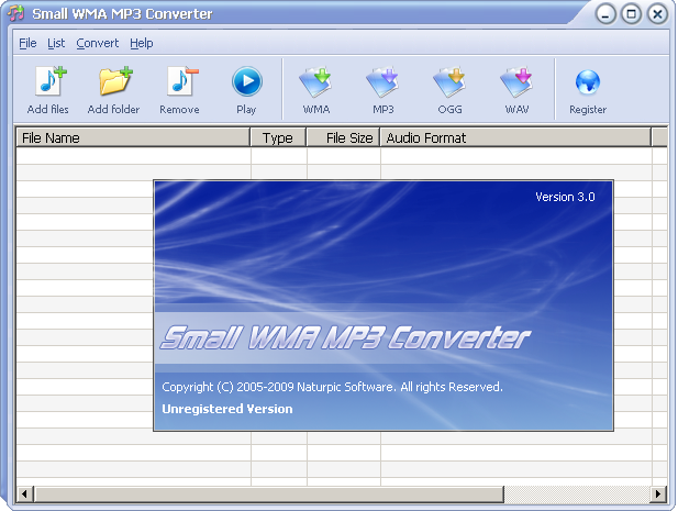 音频文件格式转换(small wma mp3 converter)2