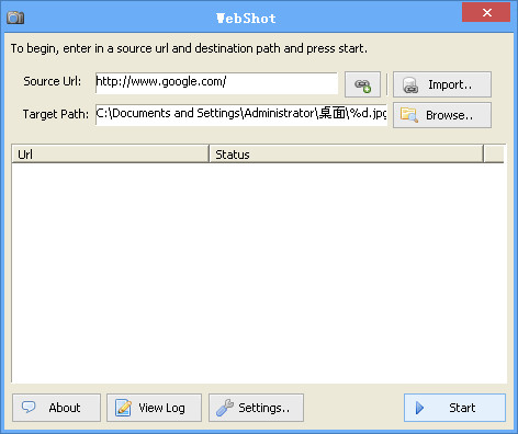 网页截图工具(WebShot)1.89 绿色英文版- 图像
