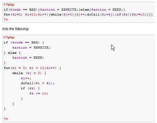 php代码格式化工具(phpCodeBeautifier)1.0.1 绿