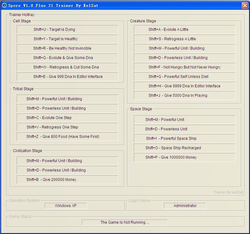 孢子修改器|孢子SPORE二十一项属性修改器+