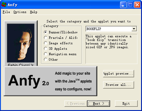JAVA特效制作工具(ANFY)v2.0.1 build 5 英文安