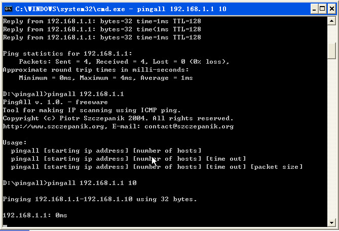 网段ip连通判断工具(pingall)1.0 命令行工具- 网