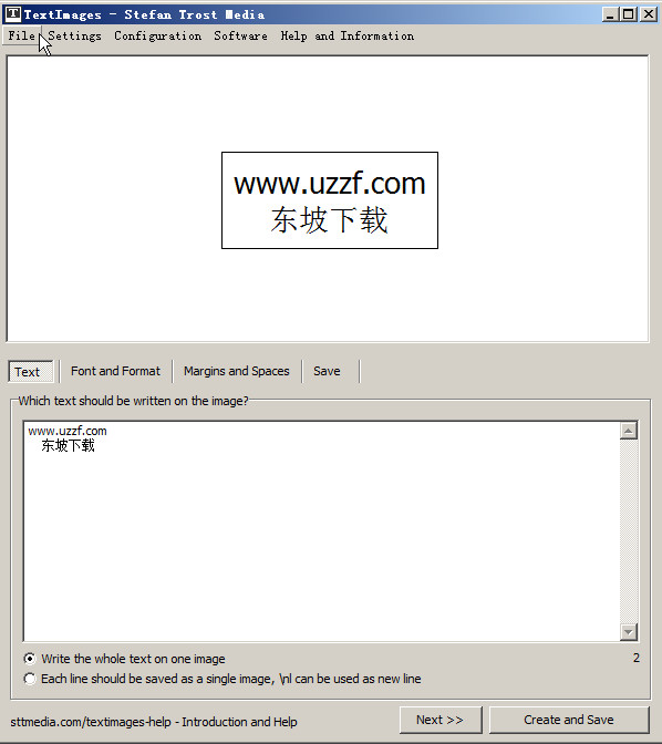 文字转换成图片工具(TextImages)1.0 绿色英文