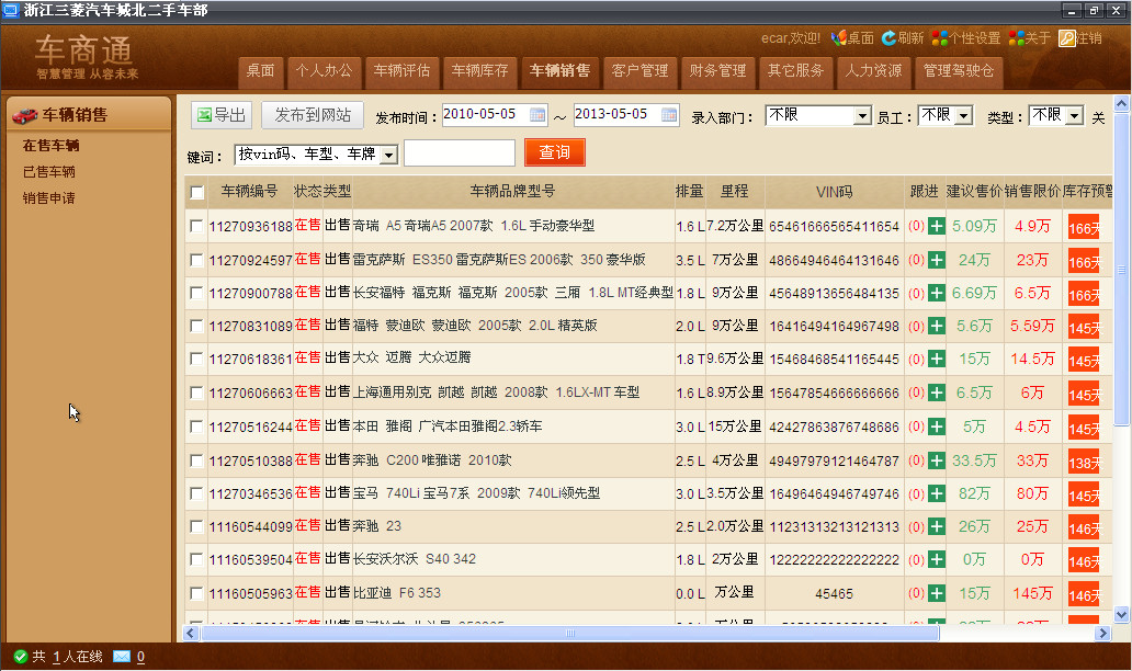 车商通二手车管理系统v1.0 中文免费版-行业相