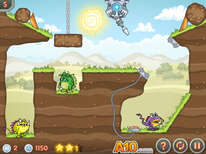 激光炮打小怪物(智力闯关游戏)Flash版