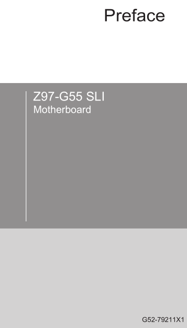 微星Z97-G55 SLI主板用户使用说明书pdf格式_东坡下载