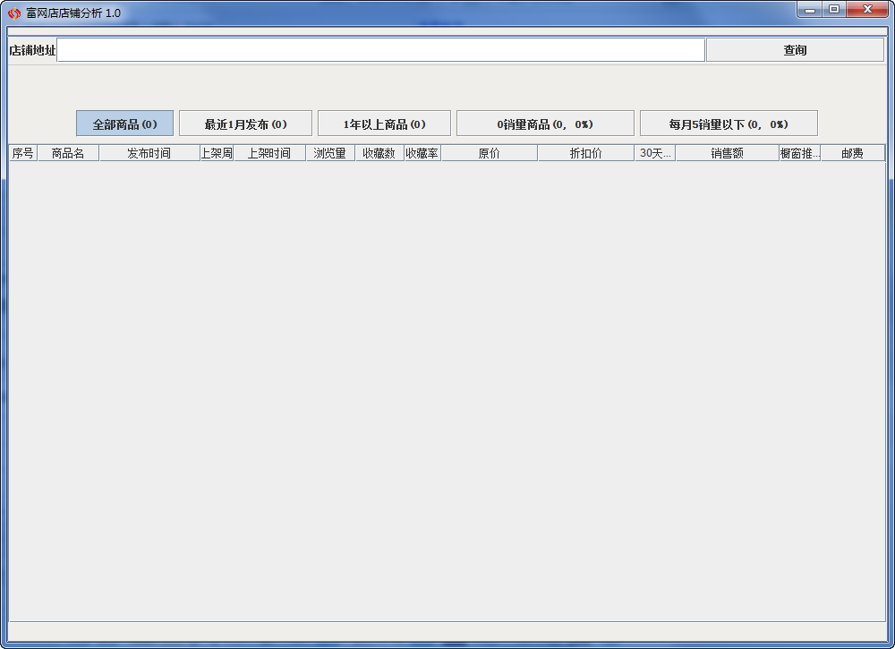 淘宝店铺分析软件|富网店店铺分析1.0 绿色免费