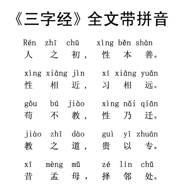 三字经全文带拼音下载|三字经全文(带拼音)pdf