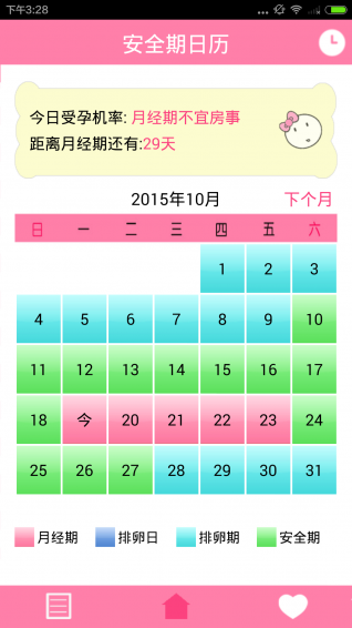 女性安全期日历表计算器|女性安全期计算器自