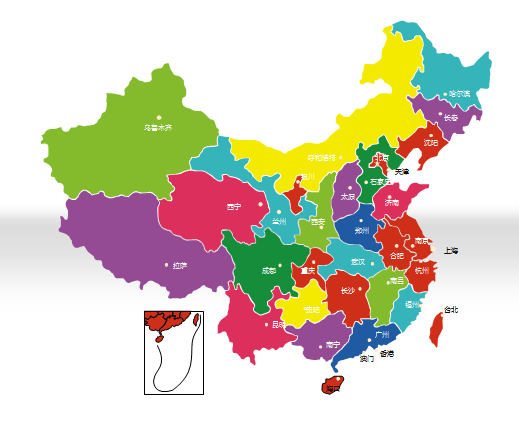 世界地图ppt模板|中国地图与世界地图PPT素材