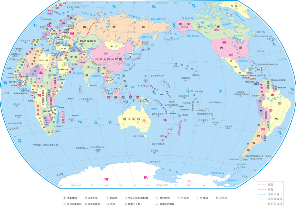 世界地图高清版大图|中文版高清世界地图psd格