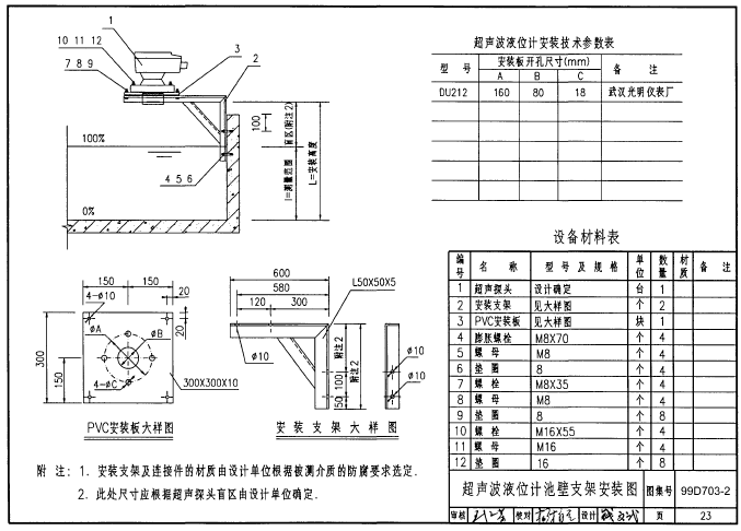 99d7032图集免费下载|99D703-2液位测量装置