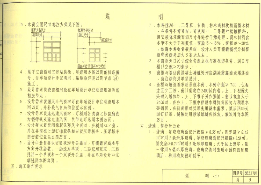 中南标准图集下载|88ZJ701常用木窗图集pdf清
