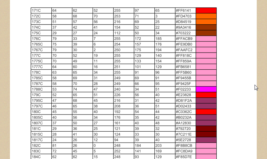 潘通色卡对照表|潘通色卡色号对照表pdf格式高清电子版【可打印】-东坡下载