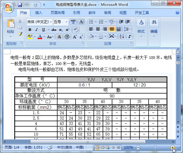 380v电缆线规格型号表|电缆线规格型号表大全