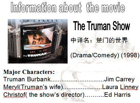 楚门的世界ppt|电影楚门的世界英文介绍ppt完整