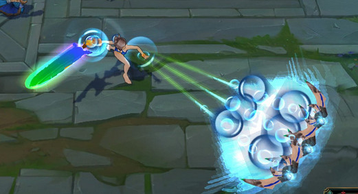 LOL瑞文泳池派对皮肤(lol瑞文特效皮肤)