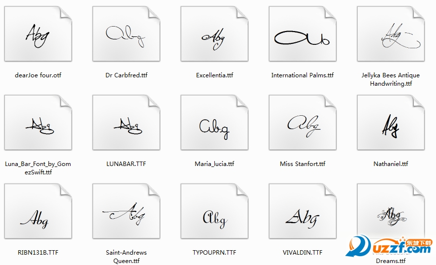 英文签名字体下载|15款英文签名字体包(连体英