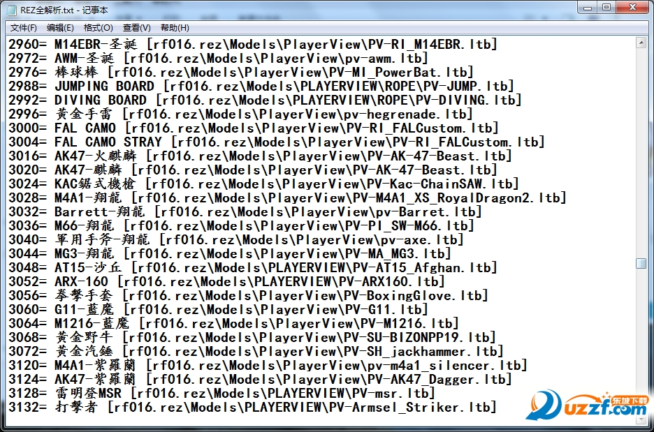 2016CF完整武器\/地图REZ解析文本好不好_20