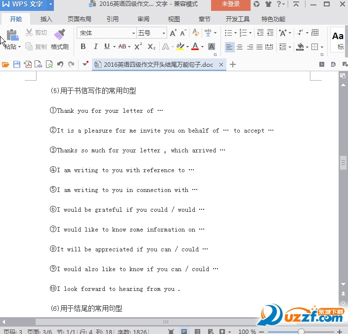 2016英语四级作文开头结尾万能句子|英语四级