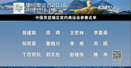 2016奥运会中国男篮名单下载|2016奥运会中国