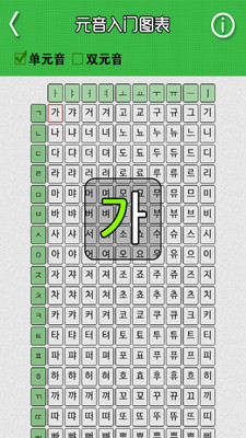 韩语元音辅音发音表2016|韩语元音发音软件1.