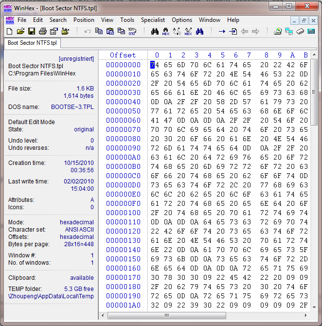 winhex中文版破解版用来检查和修复各种文件-
