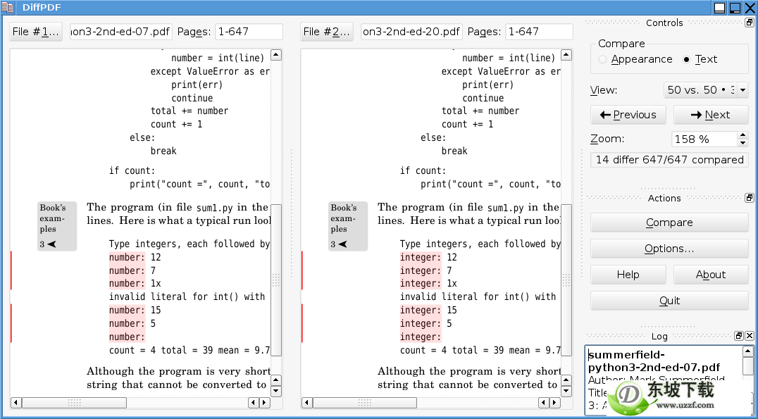PDF文档对比工具(diffpdf)