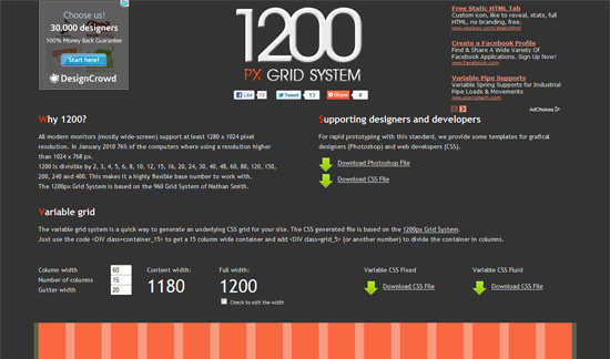1200px Grid System