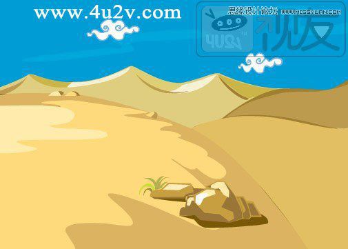 Flash绘制卡通风格的石头和山脉,PS教程,思缘教程网