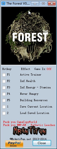 森林修改器使用界面
