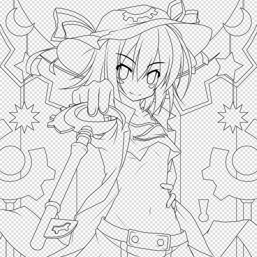 高清动漫线稿集最新整理版ps线稿素材