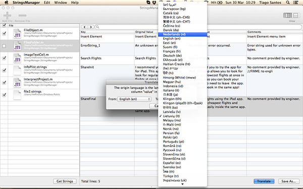 StringsManager Mac版