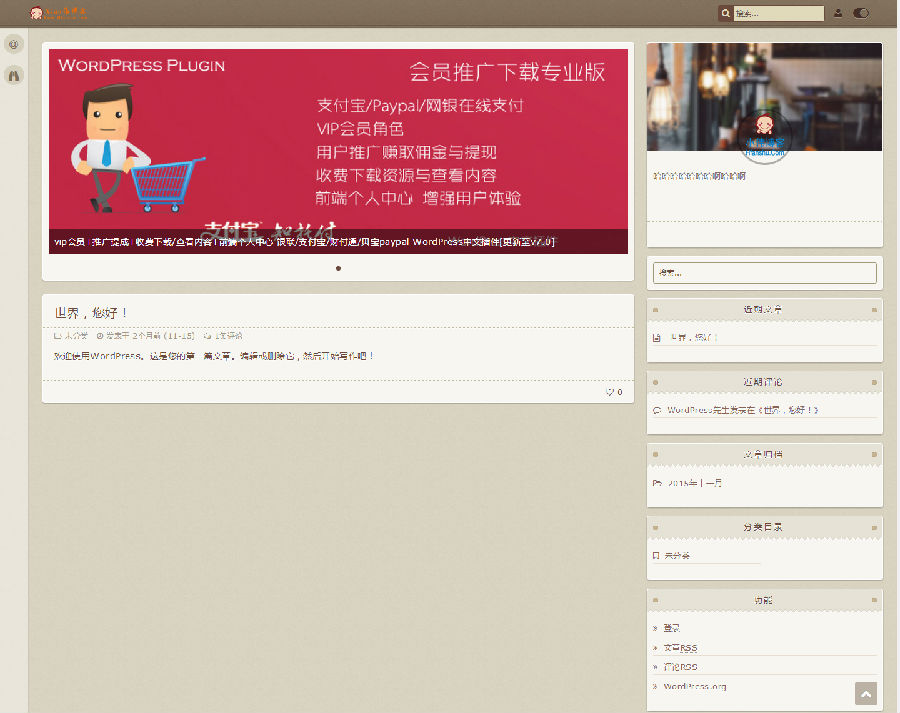 wordpress html5主题