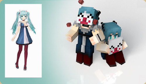 我的世界初音未来活动小丑服装皮肤